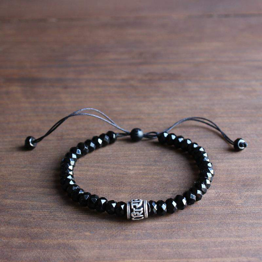 Bracelet detox en agates noire