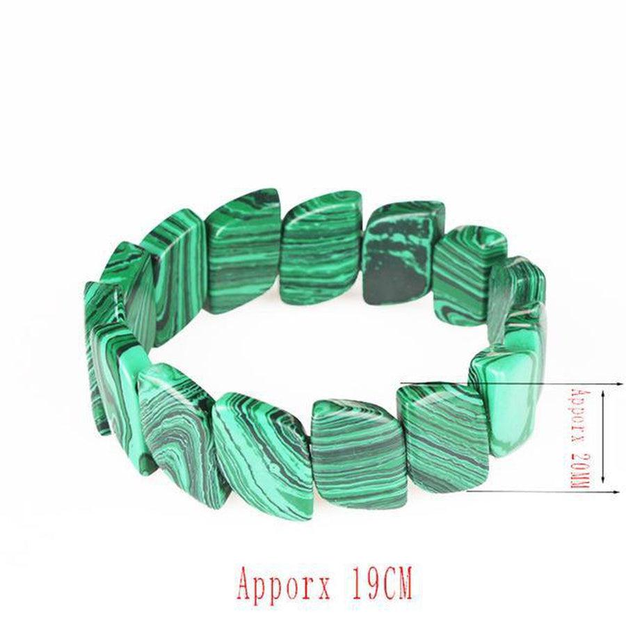 Bracelet en malachite de synthèse