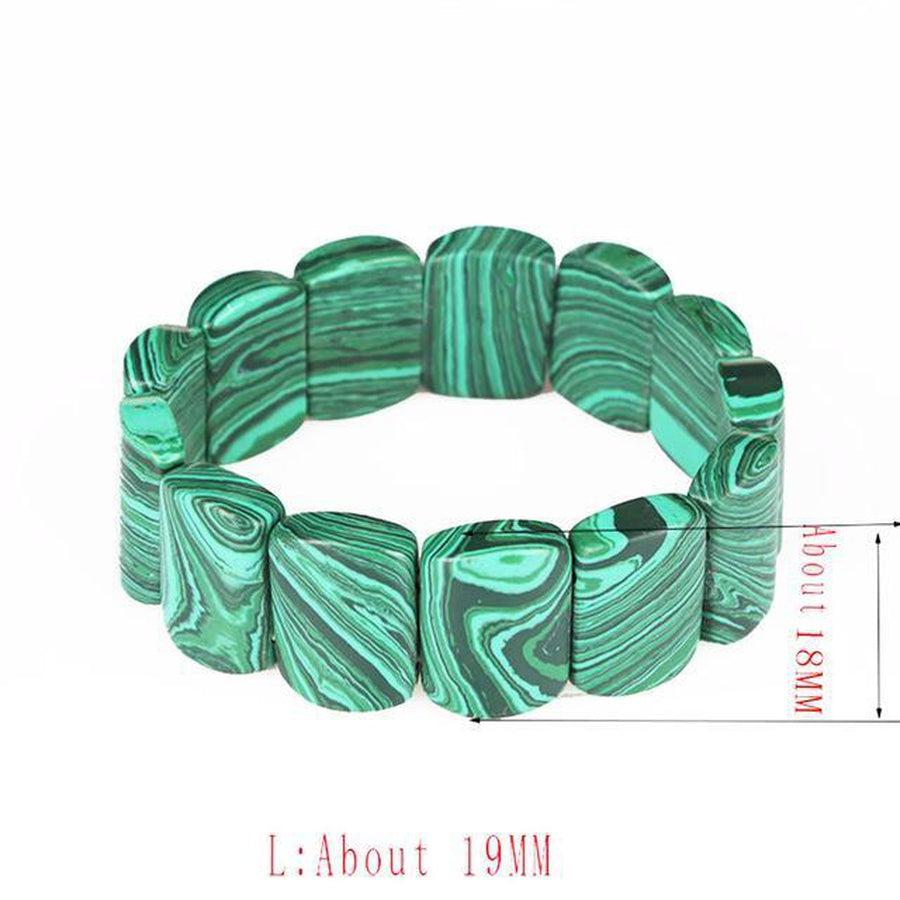 Bracelet en malachite de synthèse