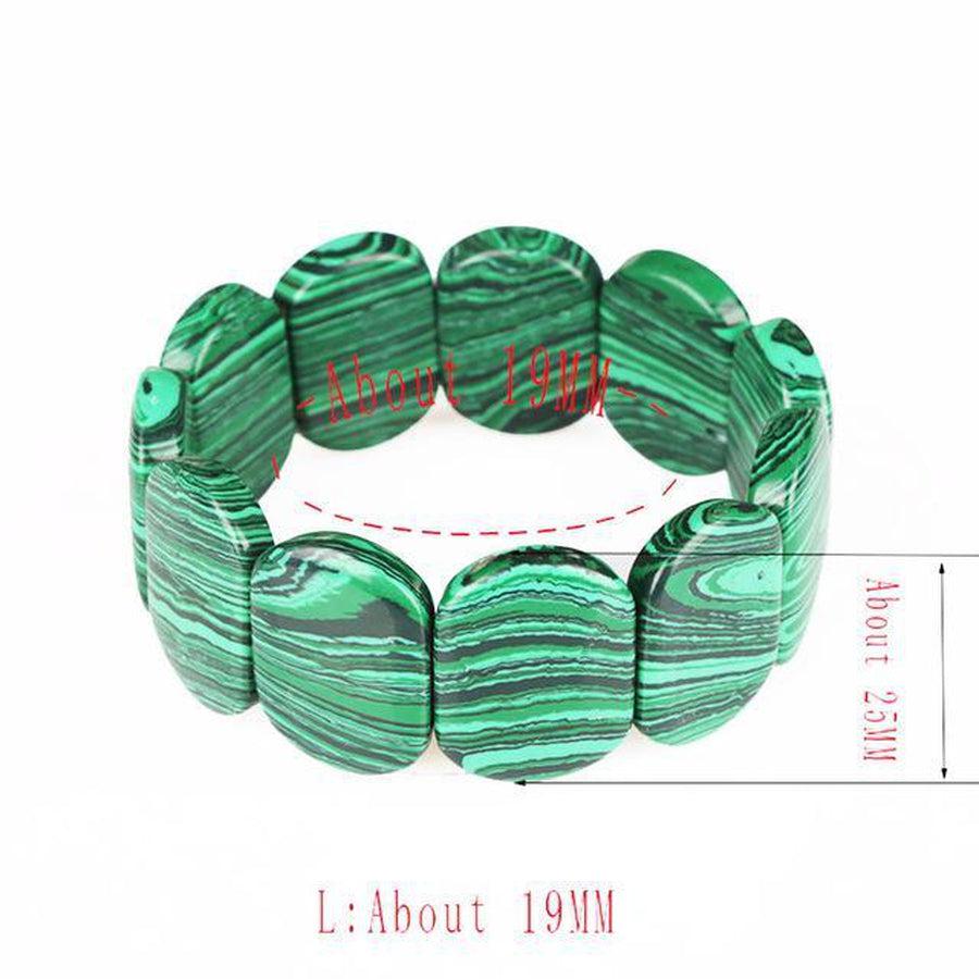 Bracelet en malachite de synthèse