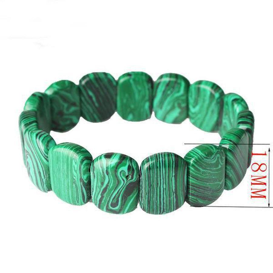 Bracelet en malachite de synthèse