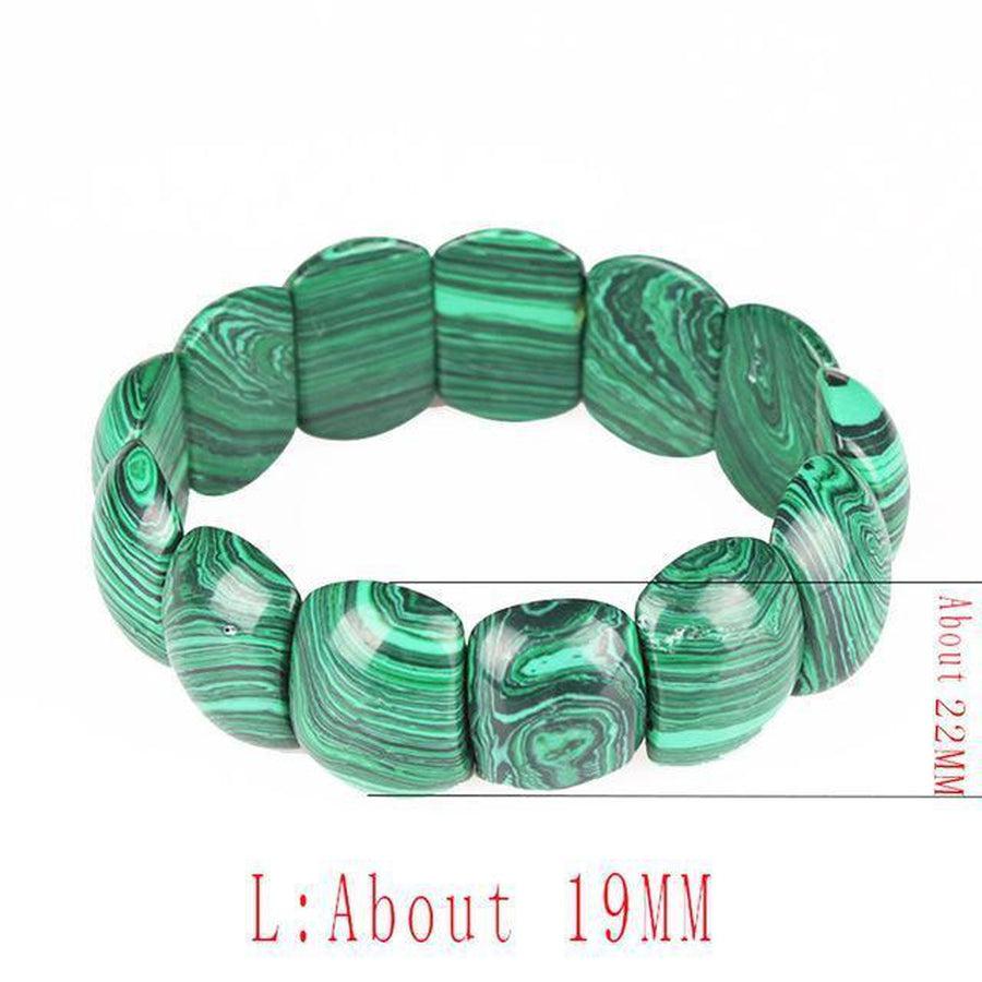 Bracelet en malachite de synthèse