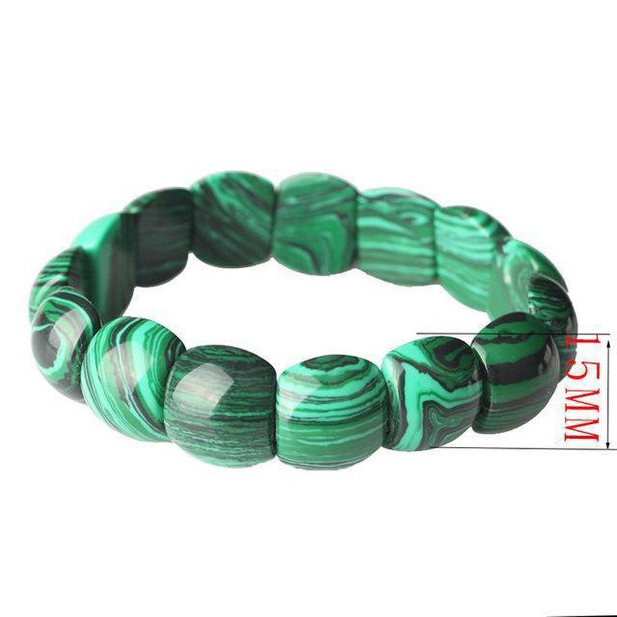 Bracelet en malachite de synthèse