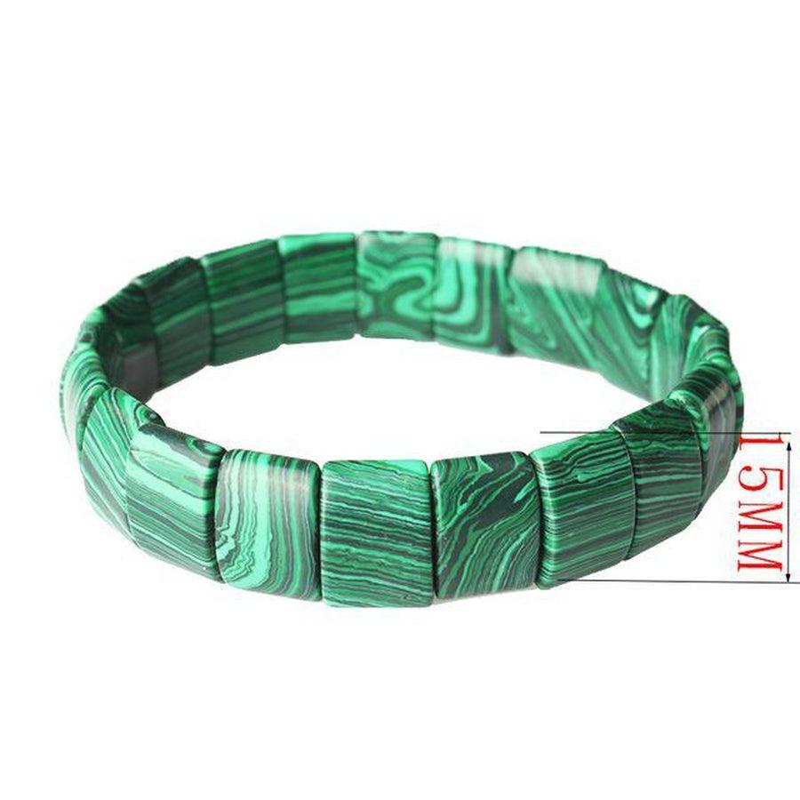 Bracelet en malachite de synthèse