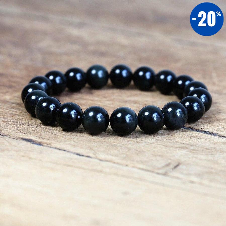 Bracelet en Obsidienne Noire