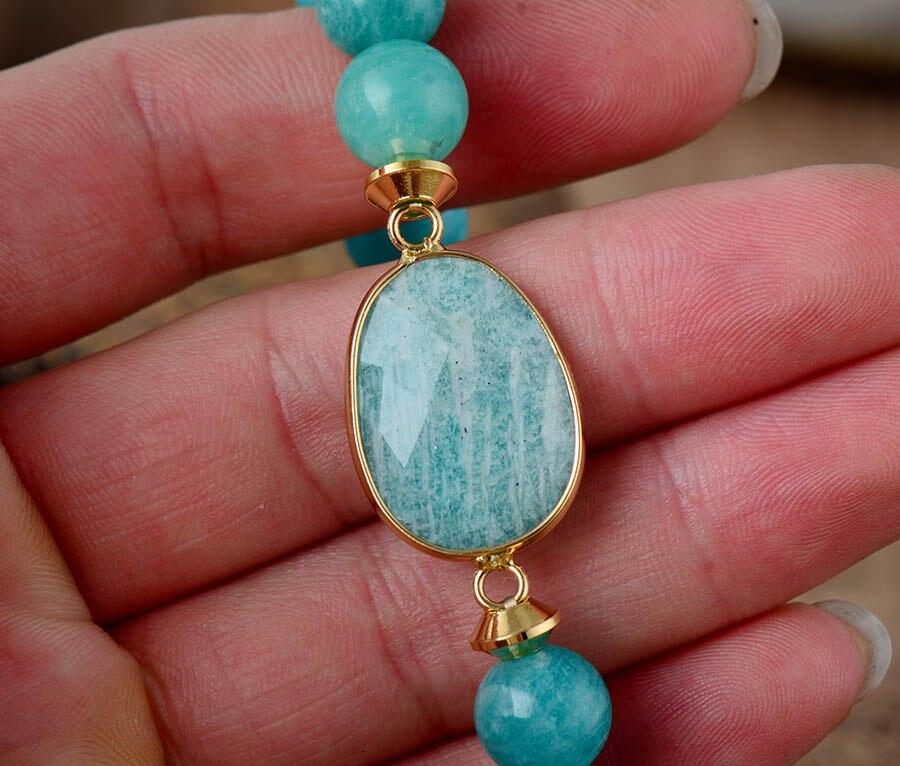 Bracelet en perles d’Amazonite naturelle