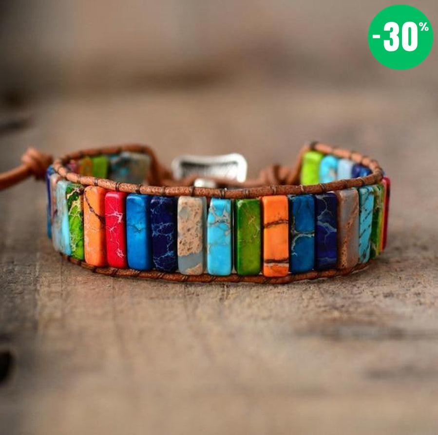 Bracelet « Equilibre » des 7 Chakras en Jasper