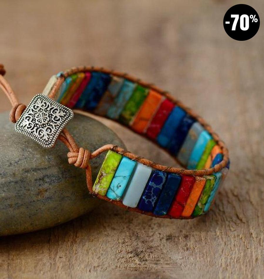 Bracelet « Equilibre » des 7 Chakras en Jasper