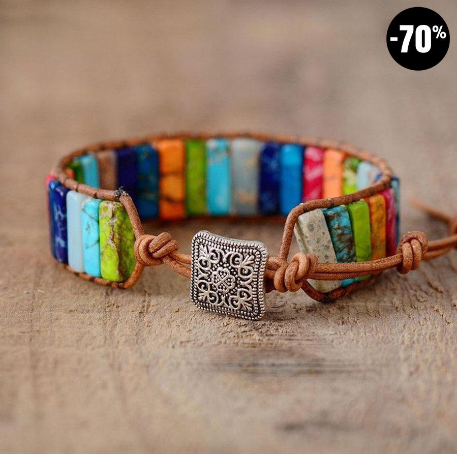 Bracelet « Equilibre » des 7 Chakras en Jasper