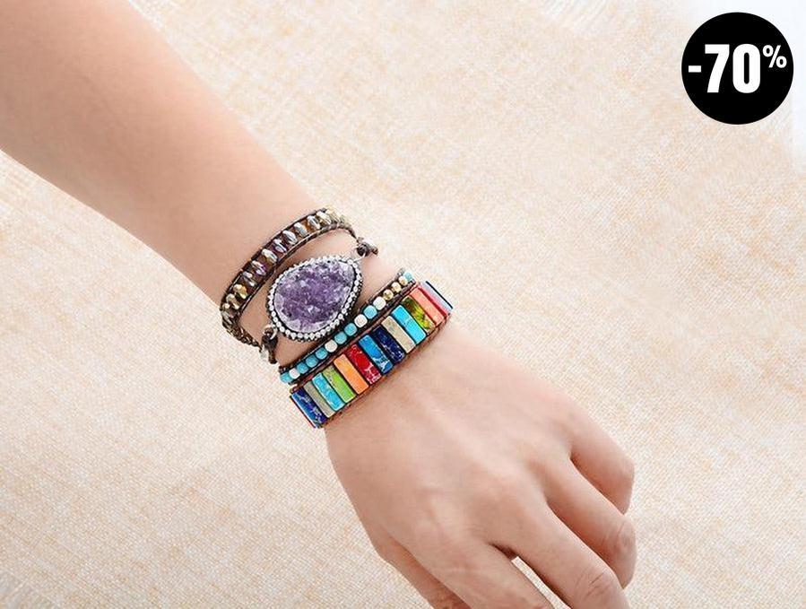 Bracelet « Equilibre » des 7 Chakras en Jasper