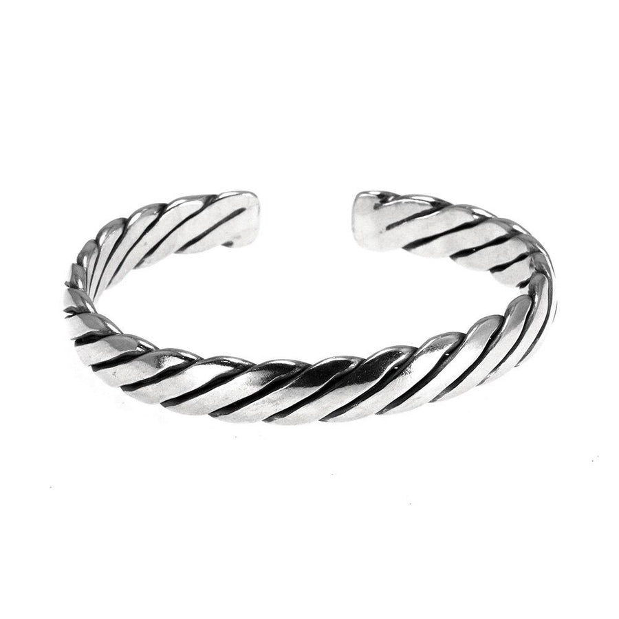 Bracelet jonc ciselé en argent sterling 925