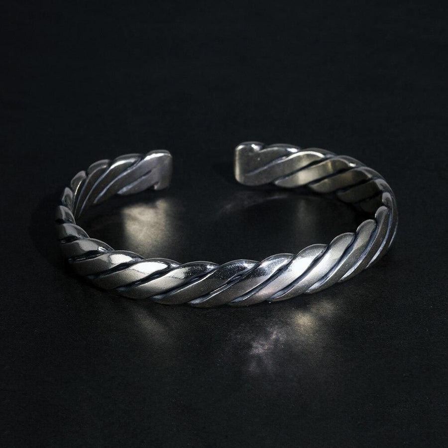 Bracelet jonc ciselé en argent sterling 925