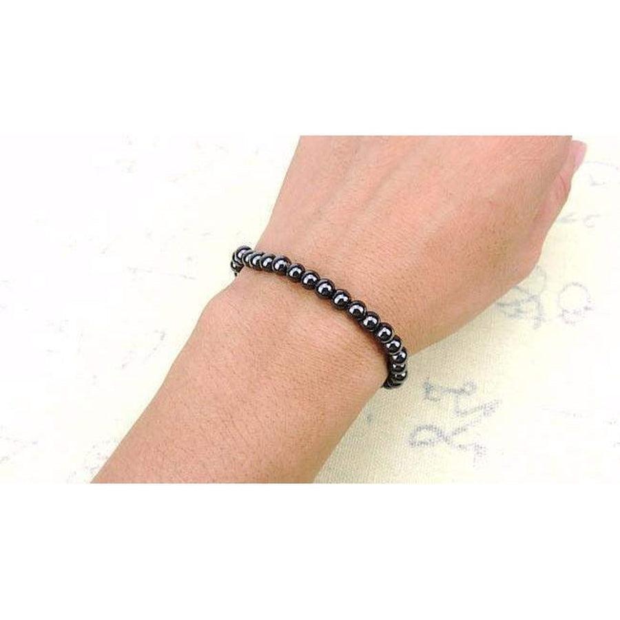 BRACELET MAGNETIQUE HEMATITE - 22 PERLES CYLINDRE DE 8×8 MM | Bonheur BRACELET MAGNETIQUE HEMATITE - 22 PERLES CYLINDRE DE 8×8 MM | Bonheur