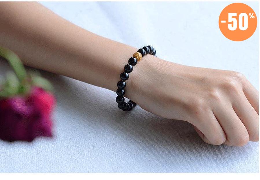 Bracelet « maitrise et anti-stress » en Onyx noir