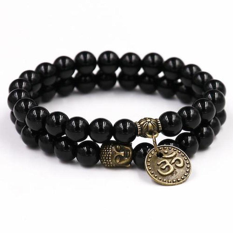 Bracelet «Maitrise et Confiance en soi» en Onyx noir