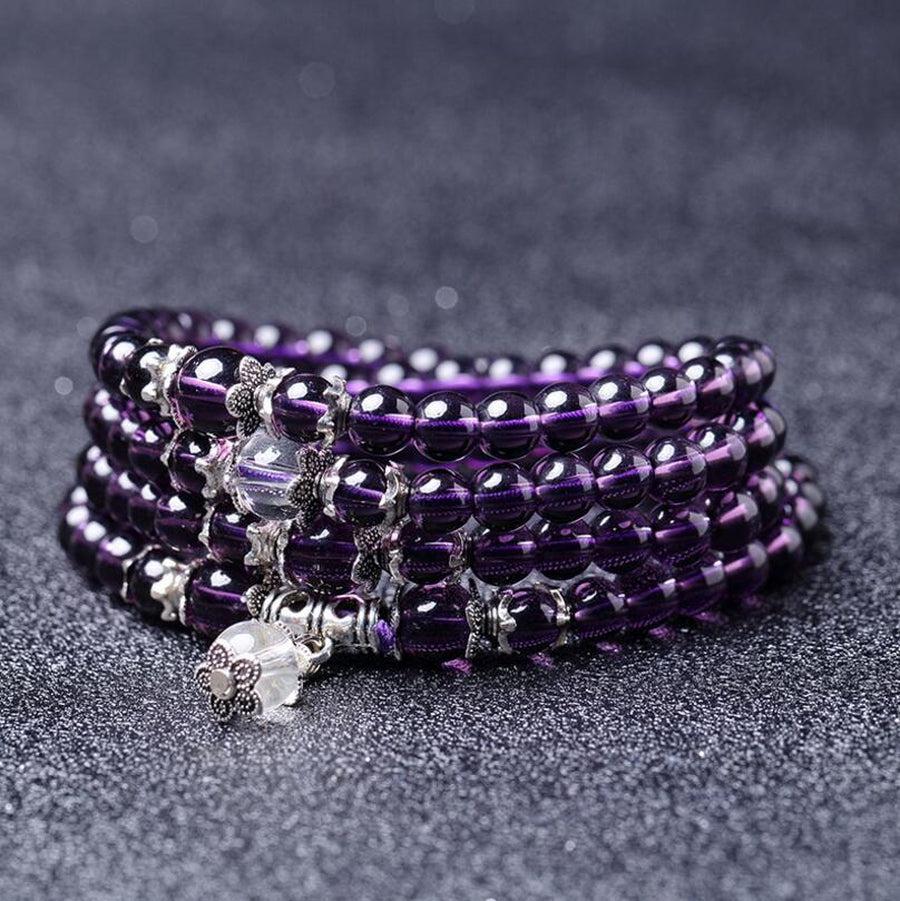 Bracelet Mala Bouddiste en Amethyste