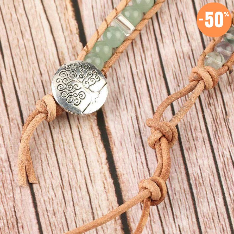 Bracelet manchette en fluorite naturelle