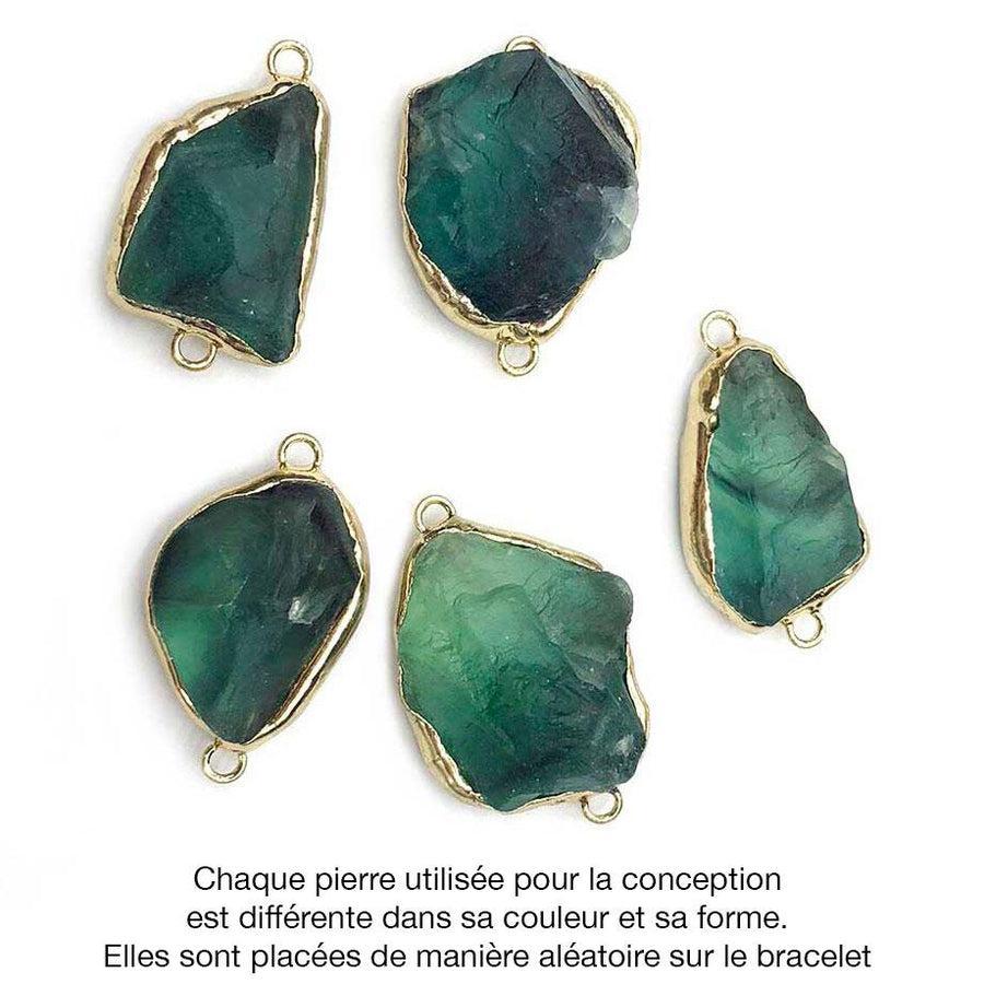 Bracelet manchette en fluorite naturelle