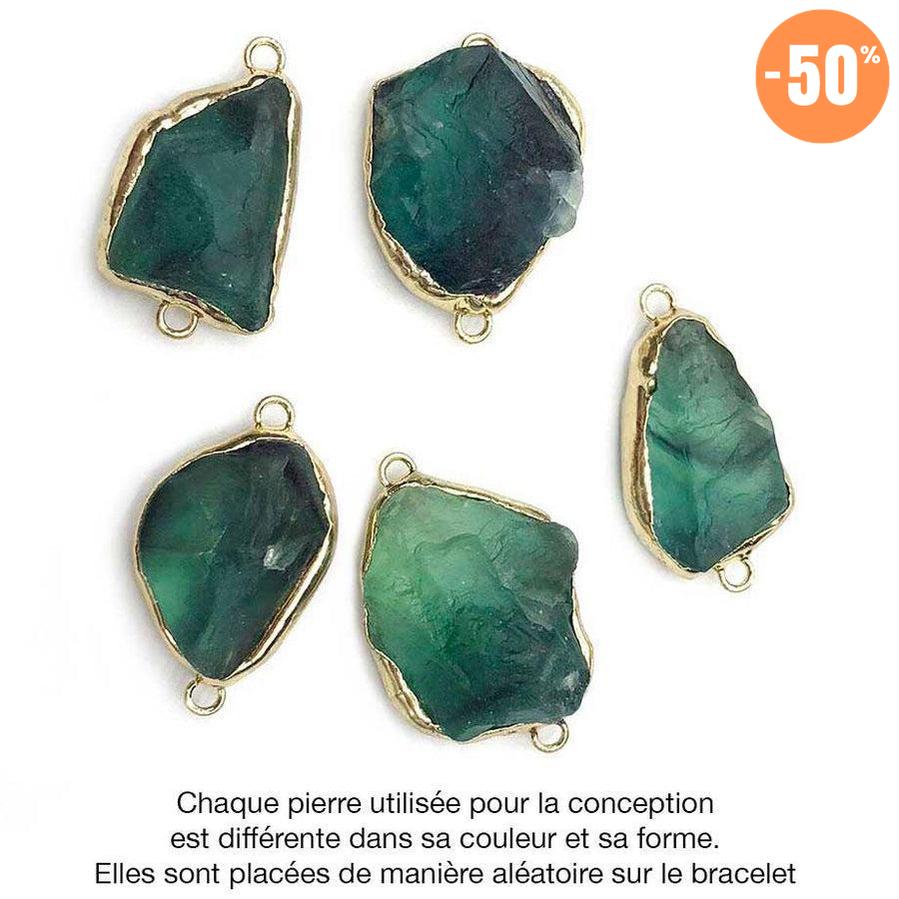 Bracelet manchette en fluorite naturelle