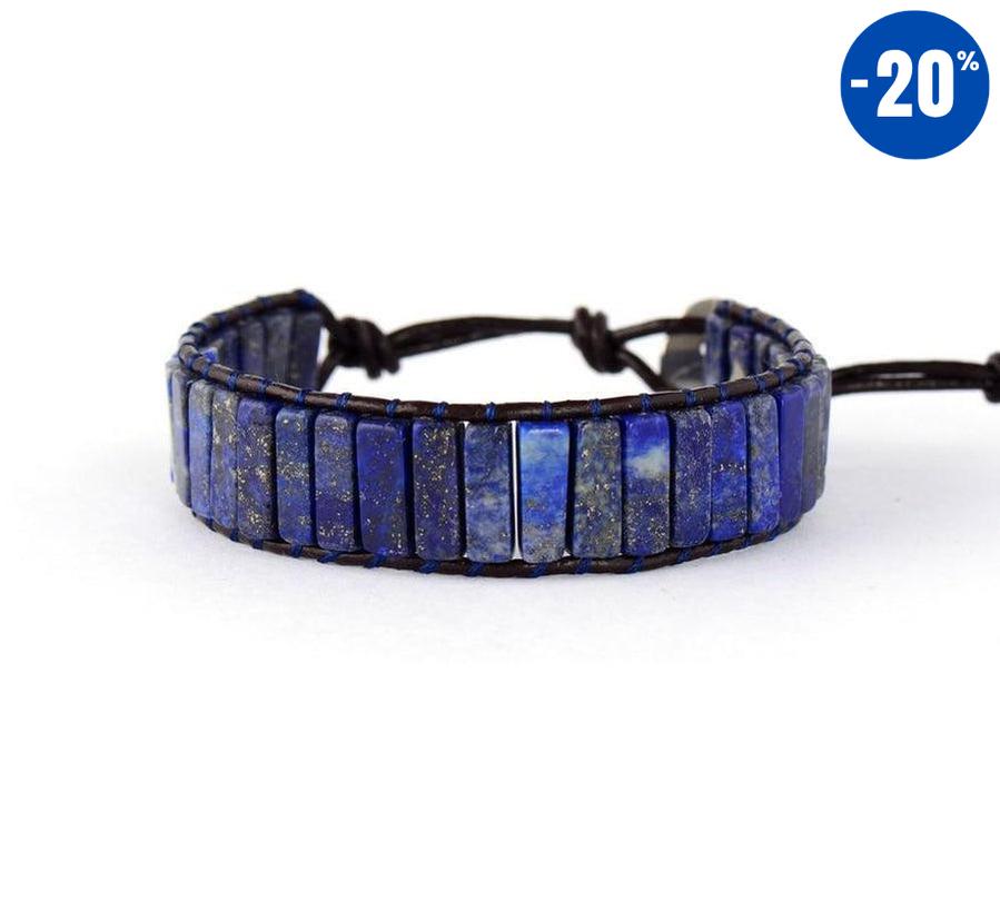 Bracelet manchette en Lapis Lazuli