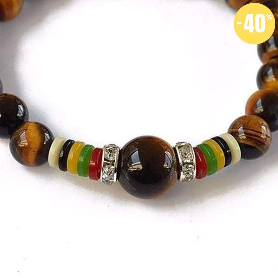 Bracelet mantra en perle d'oeil de tigre