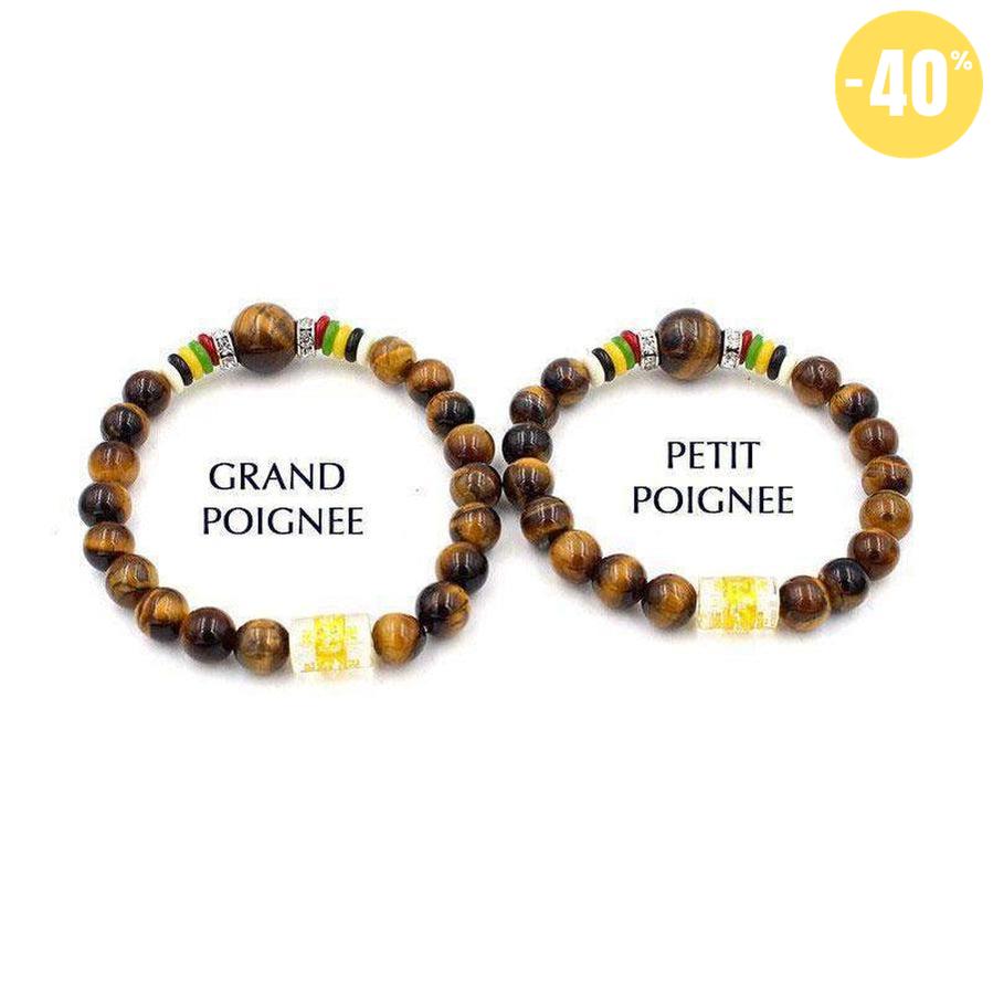 Bracelet mantra en perle d'oeil de tigre