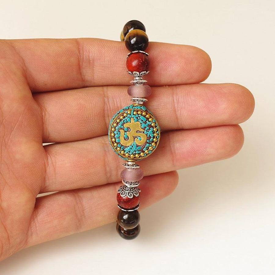 Bracelet protecteur « Om » et Œil de tigre