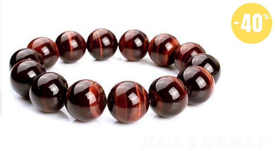 Bracelet « protection » en pierres d’Œil de tigre rouge