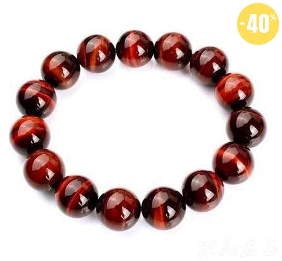 Bracelet « protection » en pierres d’Œil de tigre rouge