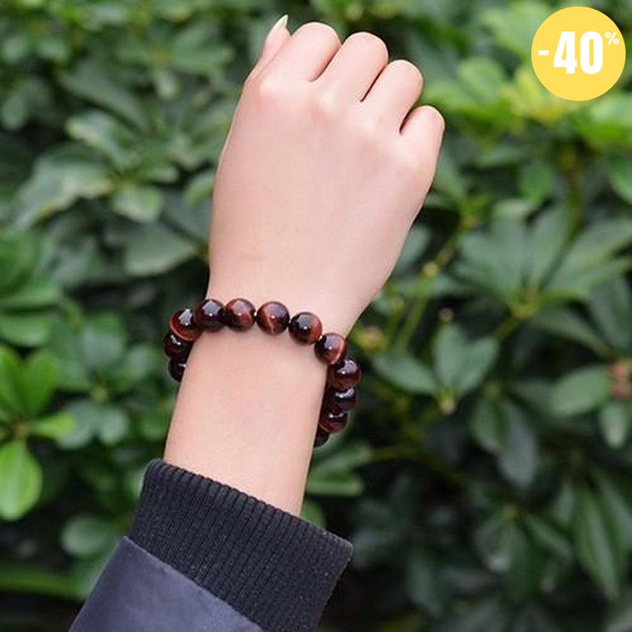 Bracelet « protection » en pierres d’Œil de tigre rouge