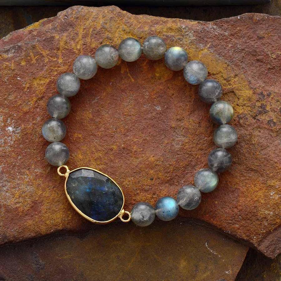 Bracelet «Protection et Régénération» en Labradorite naturelle