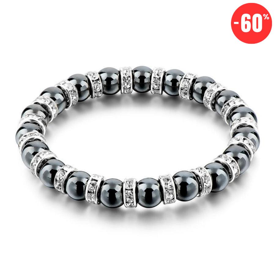 Bracelet «Purification et Vitalité» en Hématites et Cristal autrichien