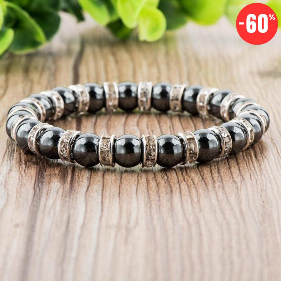 Bracelet «Purification et Vitalité» en Hématites et Cristal autrichien