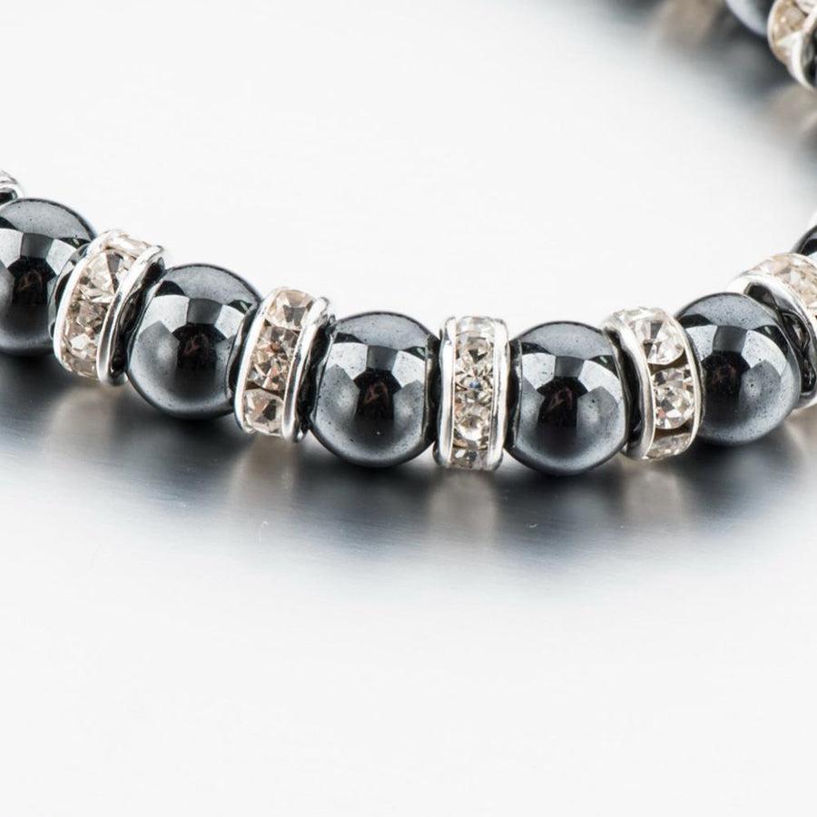 Bracelet «Purification et Vitalité» en Hématites et Cristal autrichien