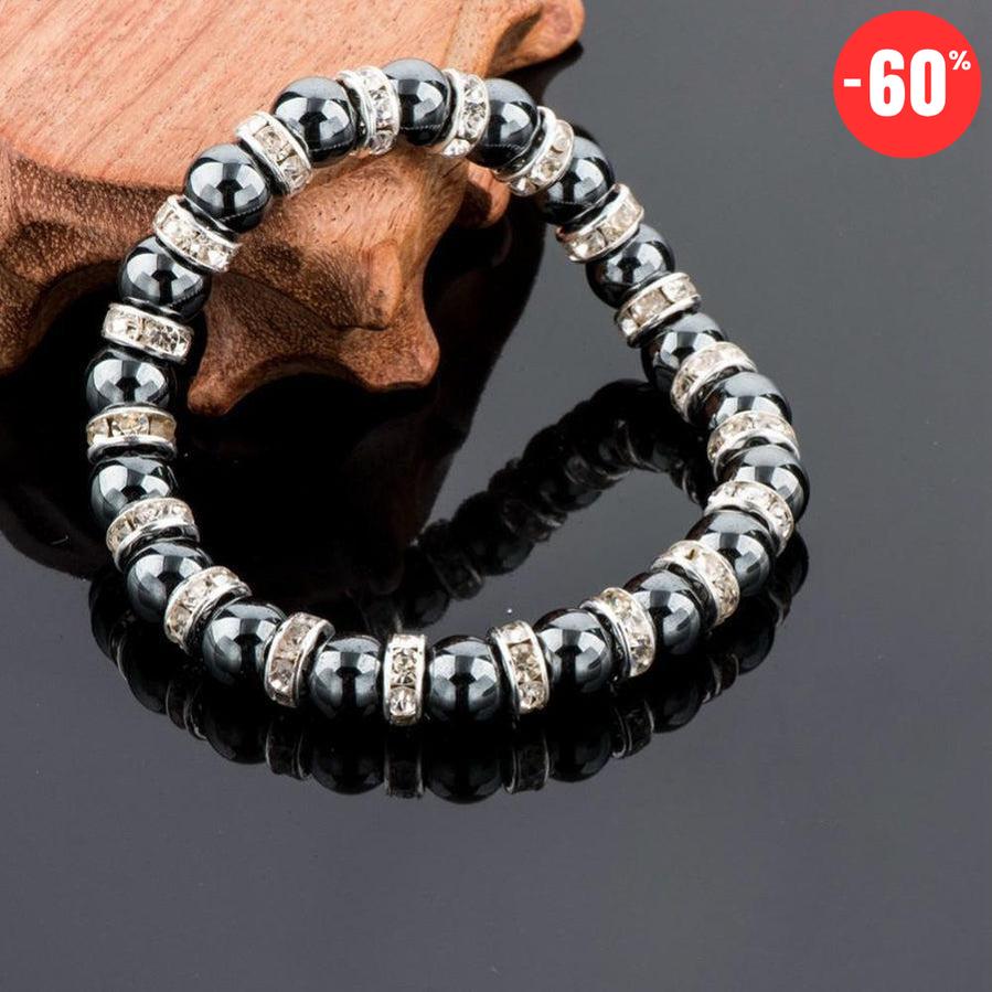 Bracelet «Purification et Vitalité» en Hématites et Cristal autrichien