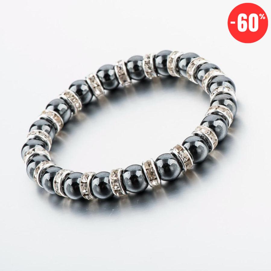 Bracelet «Purification et Vitalité» en Hématites et Cristal autrichien