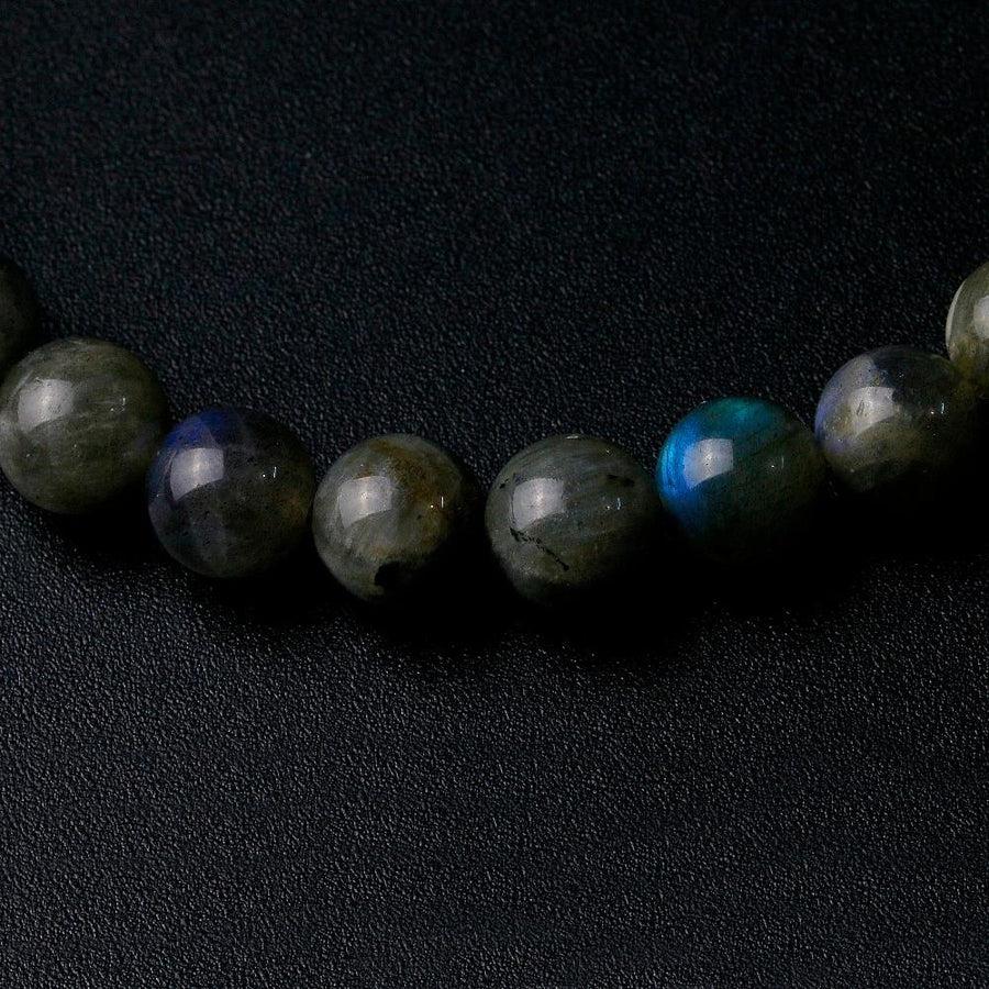 Bracelet «Régénération» en pierres de Labradorite naturelle gris bleu