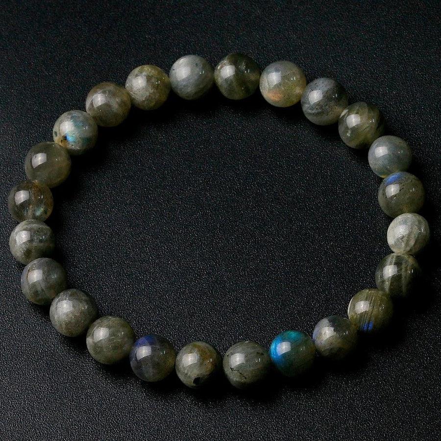 Bracelet «Régénération» en pierres de Labradorite naturelle gris bleu