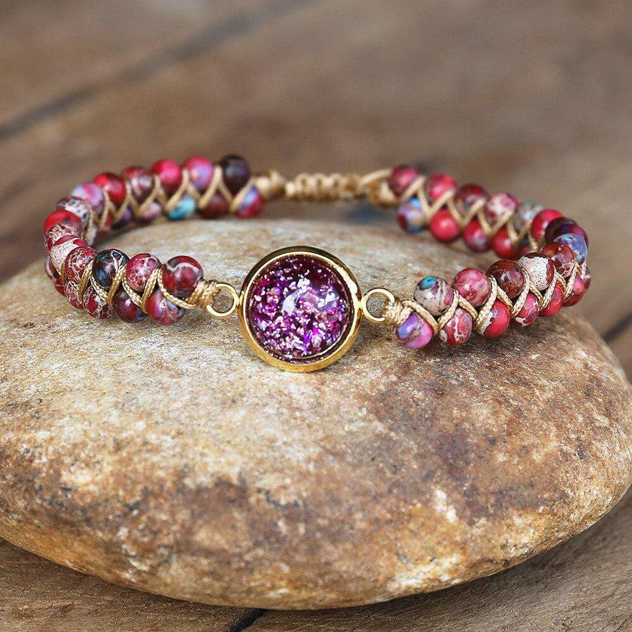 Bracelet Shamballa d’énergie en Orgonite impériale