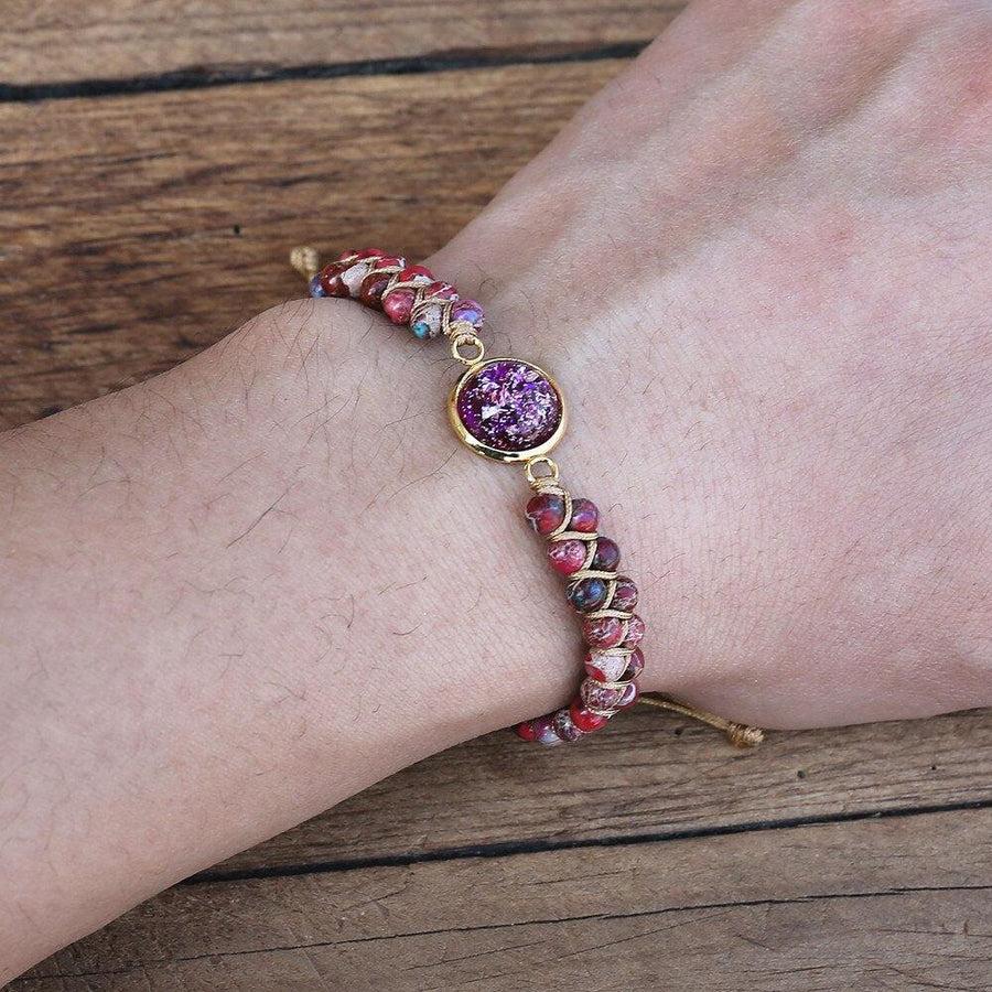 Bracelet Shamballa d’énergie en Orgonite impériale