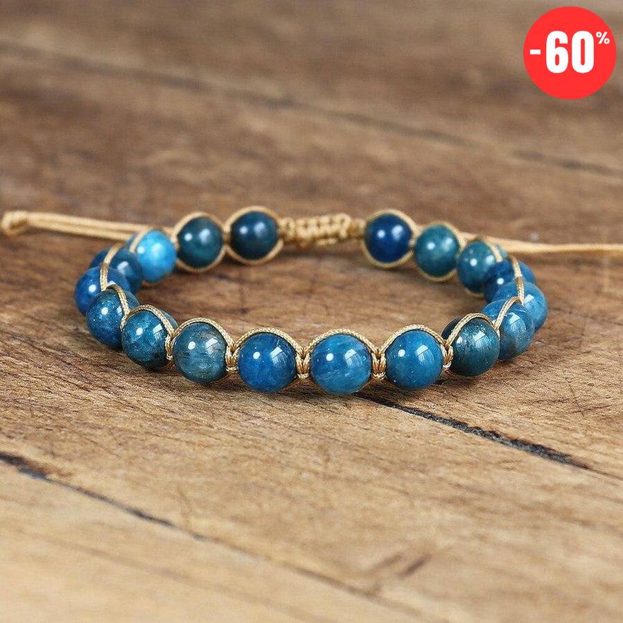 Bracelet Shamballa en Apatite naturelle