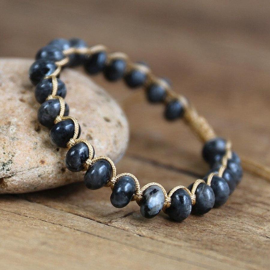 Bracelet Shamballa en Labradorite véritable