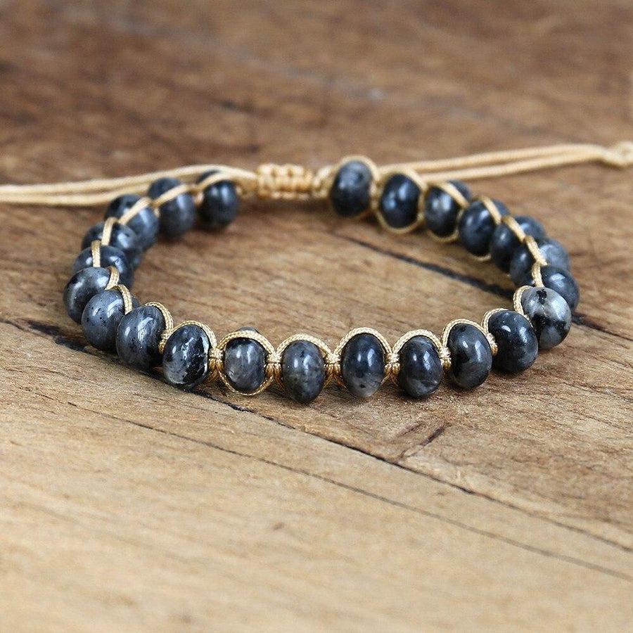 Bracelet Shamballa en Labradorite véritable