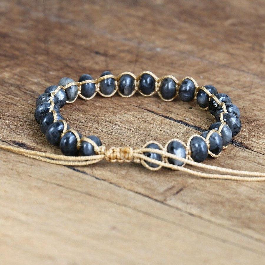 Bracelet Shamballa en Labradorite véritable