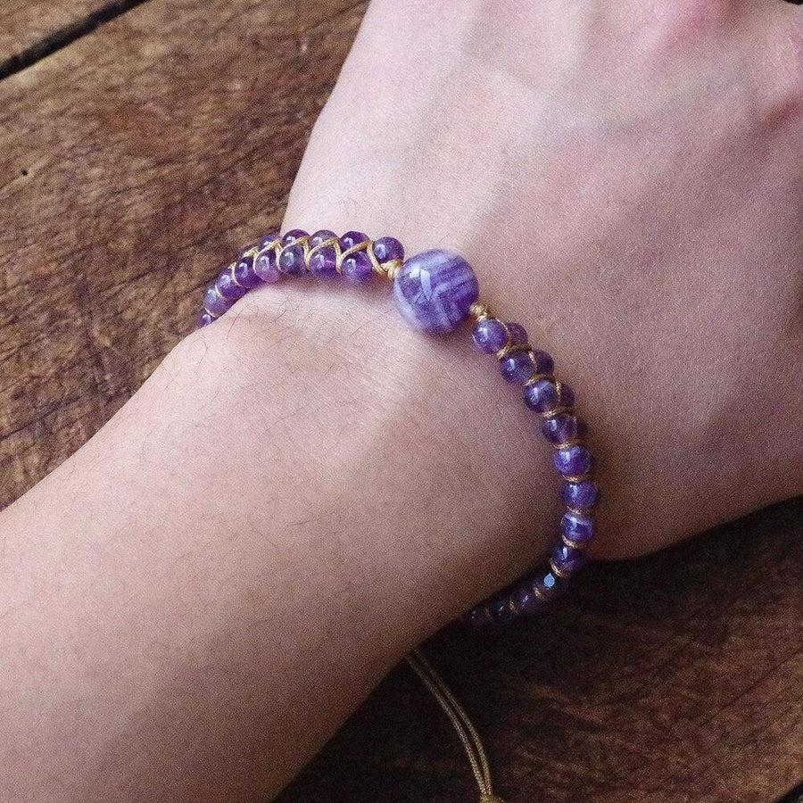 Bracelet Shamballa «Immunité» en Améthyste