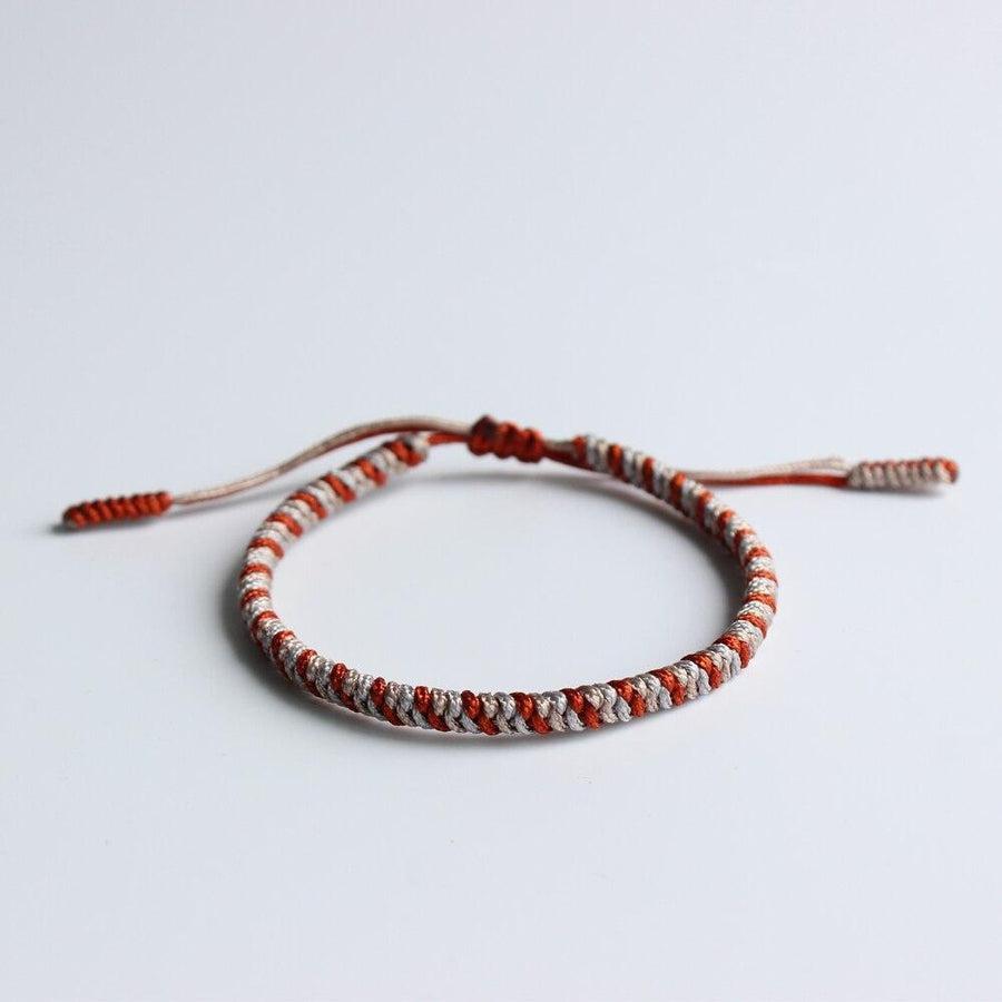 Bracelet tibétain nœud de la chance bicolore