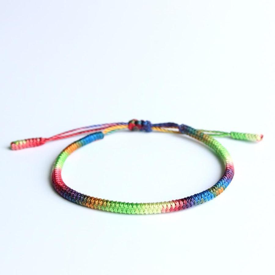 Bracelet tibétain nœud de la chance des 7 chakras