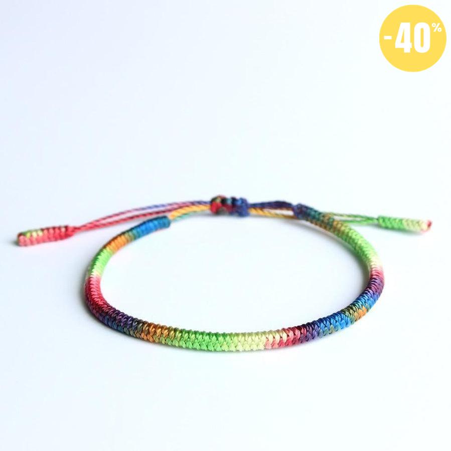 Bracelet tibétain nœud de la chance des 7 chakras