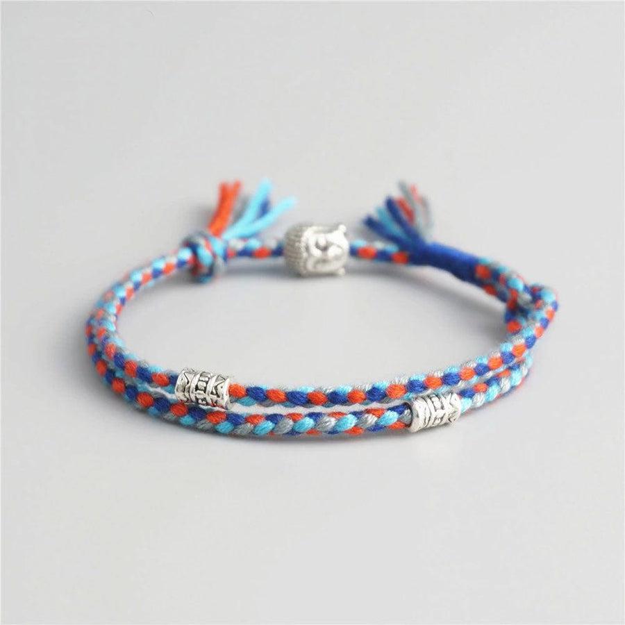 Bracelet tibétain porte-bonheur double rangs