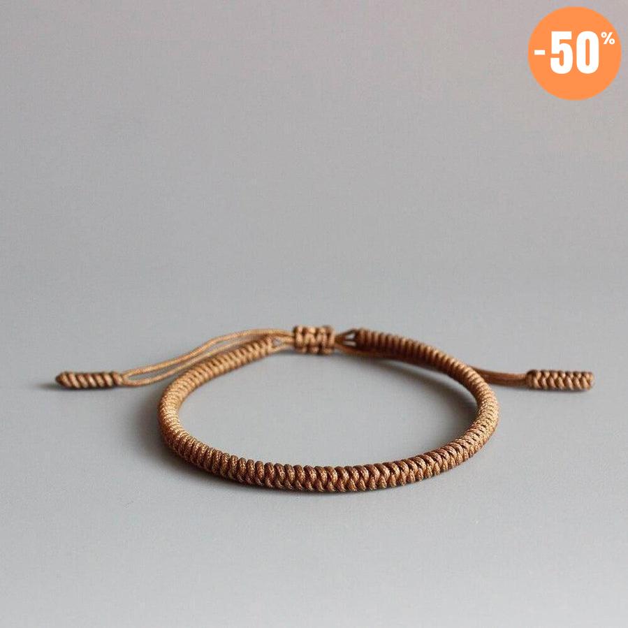 Bracelets bouddhistes unis tressés à la main